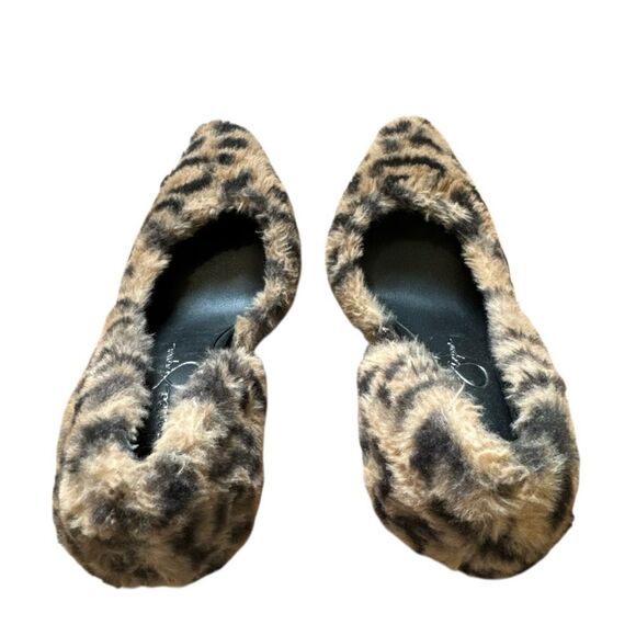 Jessica Simpson Prizma Leopard Print Faux Fur D’Orsay Stiletto Heels - Picture 5 of 8